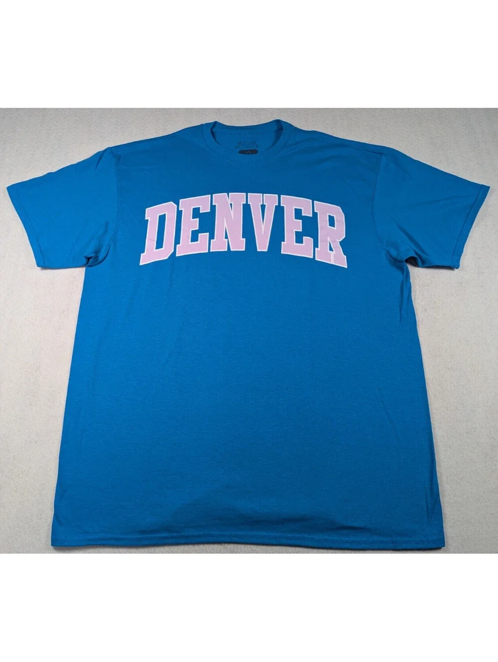 Sugar Flower - Juniors Tee Shirt - Blue Denver Graphic - Size: 1x